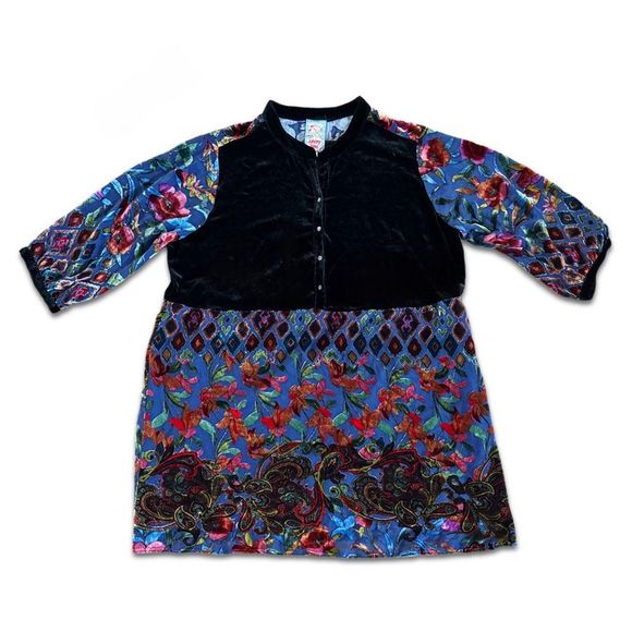 ⚠️NotForSale5/3/24⚠️Johnny Was Velvet Long Sleeve Dress - Picture 10 of 16